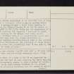 Cumine's Trench, NJ63NE 1, Ordnance Survey index card, page number 2, Verso