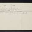 Cumine's Trench, NJ63NE 1, Ordnance Survey index card, page number 3, Recto