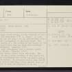 Logie Newton, NJ63NE 5, Ordnance Survey index card, page number 1, Recto