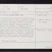 Mummer's Reive, NJ63SE 2, Ordnance Survey index card, Recto