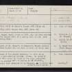 Burnend, NJ64NE 1, Ordnance Survey index card, page number 1, Recto