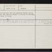 Burnend, NJ64NE 1, Ordnance Survey index card, page number 2, Verso