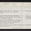 Widdie Hillock, NJ64NE 14, Ordnance Survey index card, page number 1, Recto