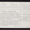 Hare Stanes, NJ64SE 1, Ordnance Survey index card, page number 1, Recto