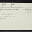 Mains Of Hatton, NJ64SE 6, Ordnance Survey index card, page number 3, Recto