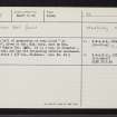 Mountblairy, NJ65SE 7, Ordnance Survey index card, Recto