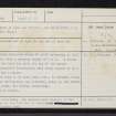Forglen, NJ65SE 25, Ordnance Survey index card, page number 2, Verso