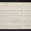 St Brandan's Stanes, NJ66SW 1, Ordnance Survey index card, page number 1, Recto