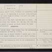 St Brandan's Stanes, NJ66SW 1, Ordnance Survey index card, page number 2, Verso