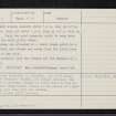St Brandan's Stanes, NJ66SW 1, Ordnance Survey index card, page number 3, Recto
