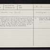 Knockquharn, NJ70NE 2, Ordnance Survey index card, Recto