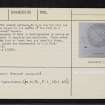 Barmekin Of Echt, NJ70NW 1, Ordnance Survey index card, page number 3, Recto
