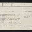Wester Echt, NJ70NW 2, Ordnance Survey index card, page number 1, Recto