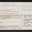 Broomend Of Crichie, NJ71NE 8, Ordnance Survey index card, page number 1, Recto