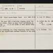 Cairnhall, NJ71NE 10, Ordnance Survey index card, page number 1, Recto