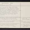 Kintore, Castle Hill, NJ71NE 32, Ordnance Survey index card, page number 2, Verso