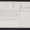 Kintore, Pictish Symbol Stone, NJ71NE 69, Ordnance Survey index card, page number 1, Recto