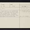 Kemnay House, NJ71NW 14, Ordnance Survey index card, Recto