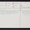 Cuttlecraigs, NJ72NE 57, Ordnance Survey index card, page number 1, Recto