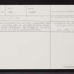 Loanhead Of Daviot, NJ72NW 38, Ordnance Survey index card, Recto