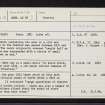 Hawk Law, NJ72SE 10, Ordnance Survey index card, page number 1, Recto