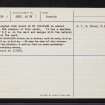 Hawk Law, NJ72SE 10, Ordnance Survey index card, page number 2, Verso