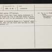 Bass Of Inverurie, NJ72SE 13, Ordnance Survey index card, page number 3, Recto