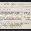 Keith Hall, NJ72SE 41, Ordnance Survey index card, page number 1, Recto