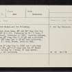 Inverurie Museum, NJ72SE 72, Ordnance Survey index card, Recto