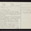 Balquhain, NJ72SW 2, Ordnance Survey index card, page number 1, Recto