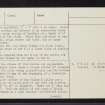 Balquhain, NJ72SW 2, Ordnance Survey index card, page number 2, Verso