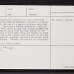 Bethelnie, NJ73SE 1, Ordnance Survey index card, page number 2, Verso