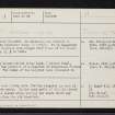 Turriff, Almshouse, NJ74NW 1, Ordnance Survey index card, page number 1, Recto