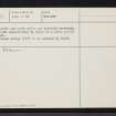 Turriff, Saint Congan's Church, NJ74NW 12, Ordnance Survey index card, page number 3, Recto