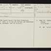 East Pitdoulzie, NJ74SW 23, Ordnance Survey index card, page number 1, Recto