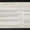 Barbara's Hillock', NJ75SW 5, Ordnance Survey index card, page number 1, Recto
