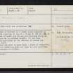 Law Of Melrose, NJ76SE 3, Ordnance Survey index card, page number 1, Recto