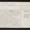 Aberdeen, 'The Freedom Lands', Boundary Markers, NJ80NE 3, Ordnance Survey index card, page number 1, Recto