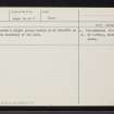 Whitestone, NJ80NW 11, Ordnance Survey index card, page number 2, Verso