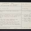 Peat Hill, NJ81NW 2, Ordnance Survey index card, page number 1, Recto