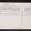 Hatton Of Fintray, NJ81NW 24, Ordnance Survey index card, Verso