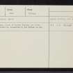Wester Fintray, NJ81NW 31, Ordnance Survey index card, Recto