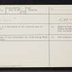 Elrick Hill, NJ81SW 34, Ordnance Survey index card, Recto