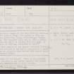 Udny, Christ's Kirk Of Udny, NJ82NE 22, Ordnance Survey index card, Recto