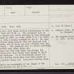 Barra Hill, NJ82NW 4, Ordnance Survey index card, page number 1, Recto