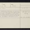 Meldrum House, Stables And Dovecot, NJ82NW 13.1, Ordnance Survey index card, Recto