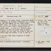 Kirkton Of Bourtie, NJ82SW 2, Ordnance Survey index card, page number 1, Recto