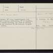 Schivas, NJ83NE 27, Ordnance Survey index card, Recto