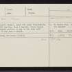 House Of Schivas, 'The Priest's Grave', NJ83NE 28, Ordnance Survey index card, Recto