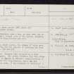 Hill Of Culsh, NJ84NE 2, Ordnance Survey index card, page number 1, Recto